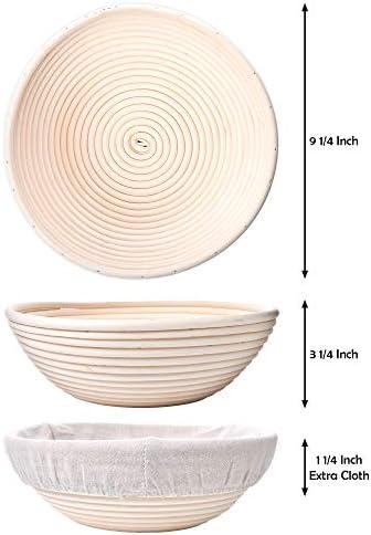7-Piece Sourdough Banneton Basket Set for Perfect