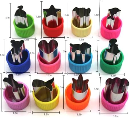 Mini Vegetable Cutter Set for Kids 12 Shapes Baking Fun Visual Appealing