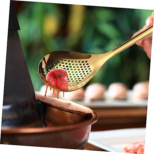 Golden 304 Stainless Steel Colander Heat-Resistant Design