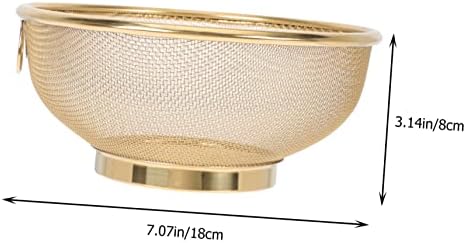 Efficient Small Strainer with Gold Design