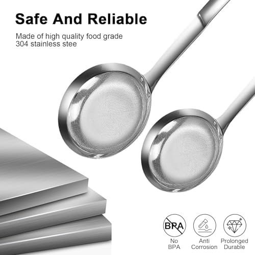 Fine Mesh Stainless Steel Colander with Handle - Oil and Grease Separator