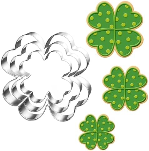 St Patricks Day Four Leaf Clover Cookie Cutter Set - 35 26 2