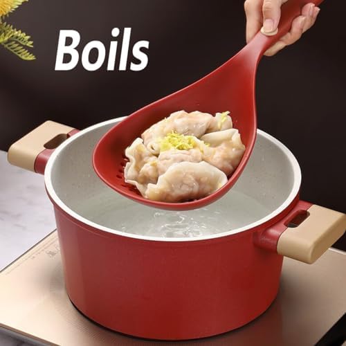 Sturdy Silicone Colander with Handle Heat-Resistant for Cooking