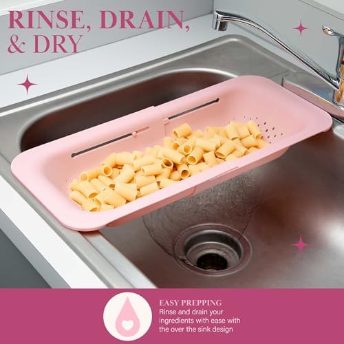 Paris Hilton Collander Expandable Strainer Pink