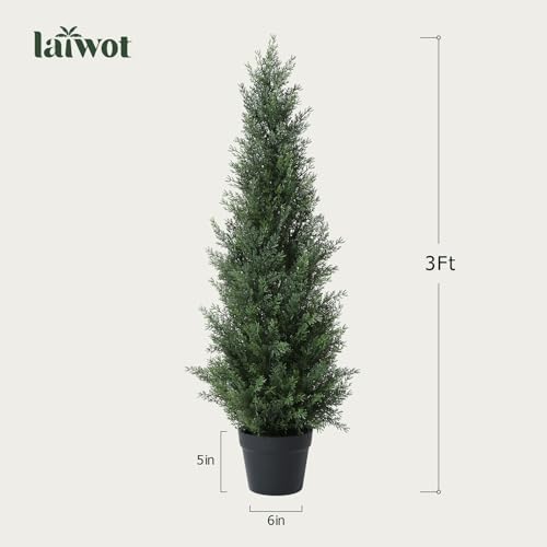 3FT Realistic Faux cedar topiary set of 2