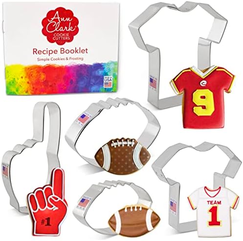 Football Cookie Cutters 5-Pc Set Made in USA by Ann Clark