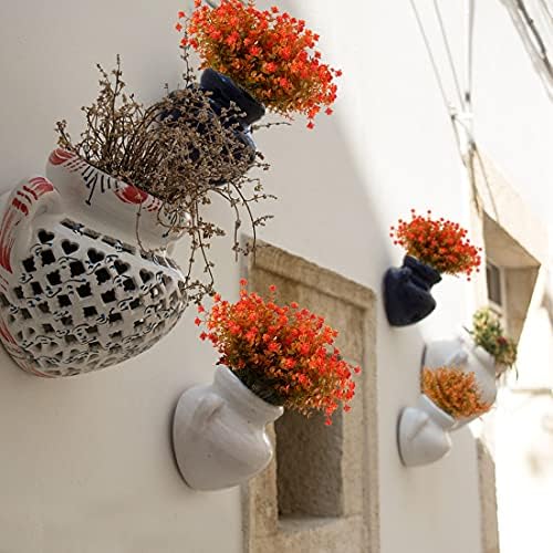 10PCS Artificial Eucalyptus Shrubs UV-Resistant for Outdoor Use