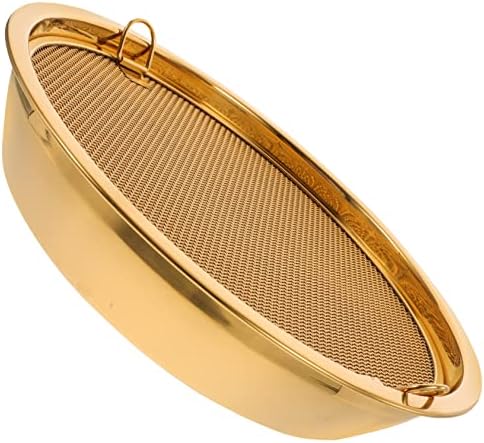 2pc Stainless Steel Strainer Pan Golden Silver Design Durable for Cooking Serving