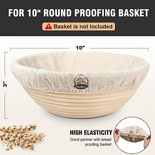 Walfos Bread Proofing Basket Liner 6 Pack 10 Inch Round