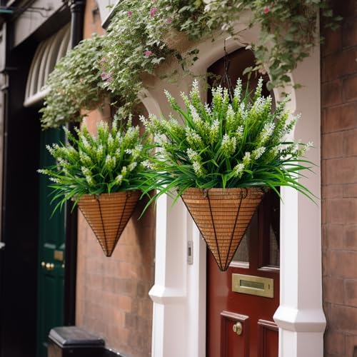 24 Balloon-Placed Fake Lavender Flowers for Outdoor Spaces