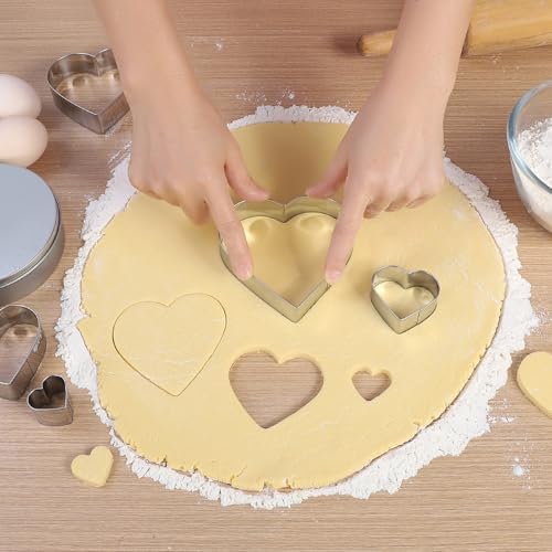 Heart-Shaped Cookie Cutters - Perfect for Baking Crafting