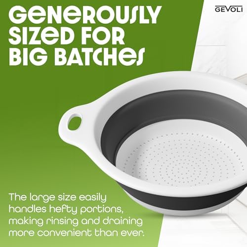 Collapsible Kitchen Colander for Veggie Removal Perfect for Frequent Users