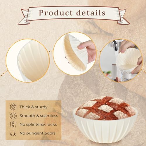 Sprinkle of Mesh silicone Sourdough Bread Proofing Baskets - 10-Piece Set