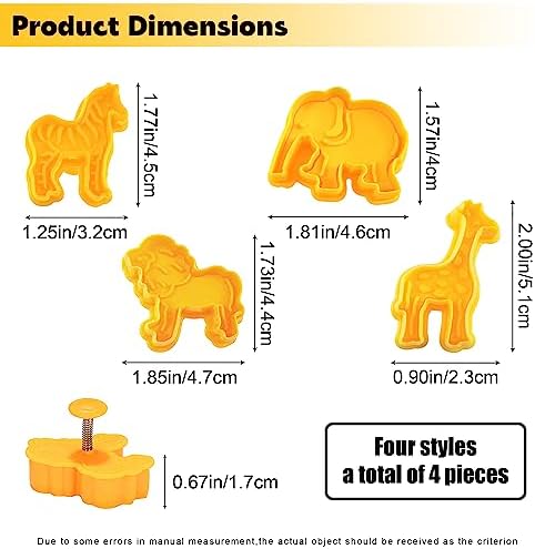 Animal Animal Animal Cookie Cutters Set of 4