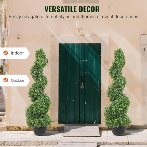 4ft Boxwood Topiary Set for Home