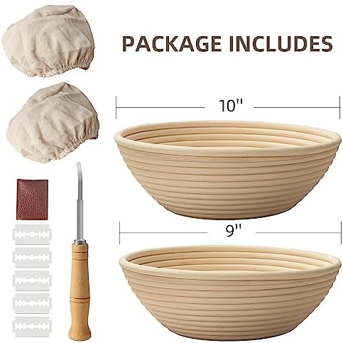 Perfect Bread Proofing Baskets with Linen Liner Hand-Woven Rattan More