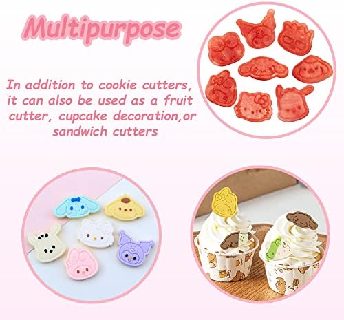 8-Piece Mini Cartoon Cookie Cutters for Baking