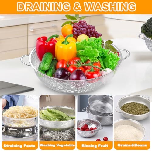 Premium Stainless Steel Colander Set