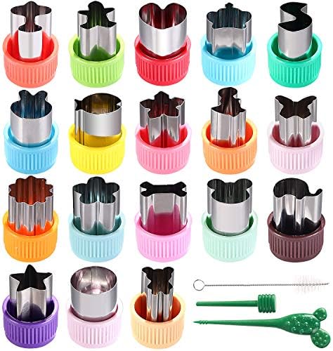 LAXIZAR Mini Vegetable Cutter Shapes Set for Kitchen Fun Safe Durable Design