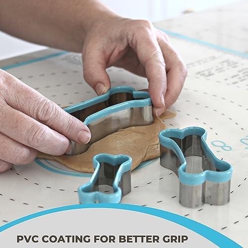 Simply Unleashed 3-Piece Dog Bone Cookie Cutter Set with PVC Coating