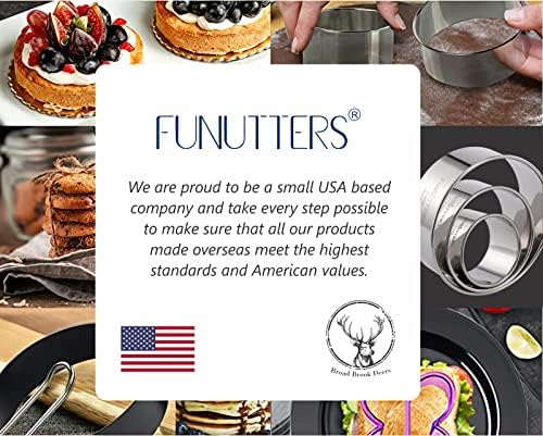 Funutters Premium Cookie Cutter Set 2-4 Heavy Duty for Baking