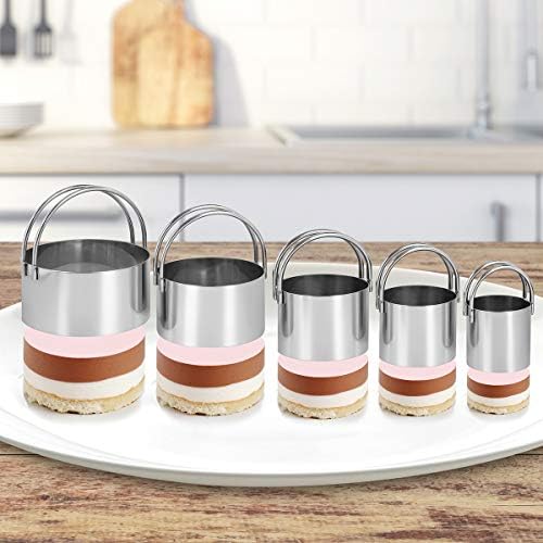 Stainless Steel Round Cookie Cutter Set with Handles