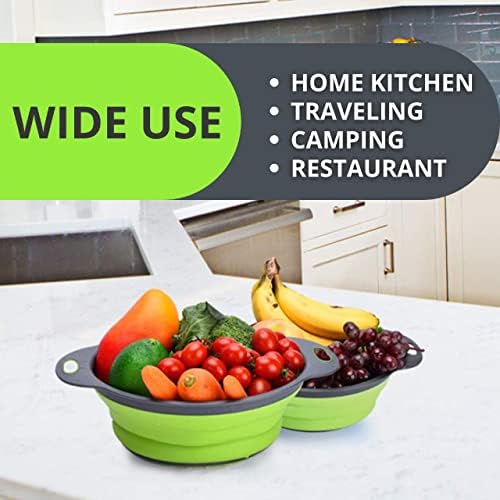 High-Quality Silicone Collapsible Strainer with Handles for Kitchen