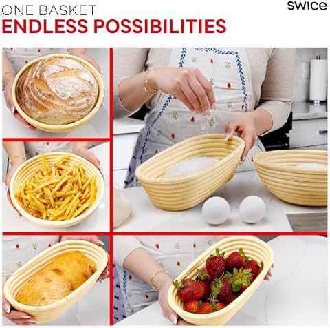 Swice 9-inch 10-inch Bread Proofing Basket Set