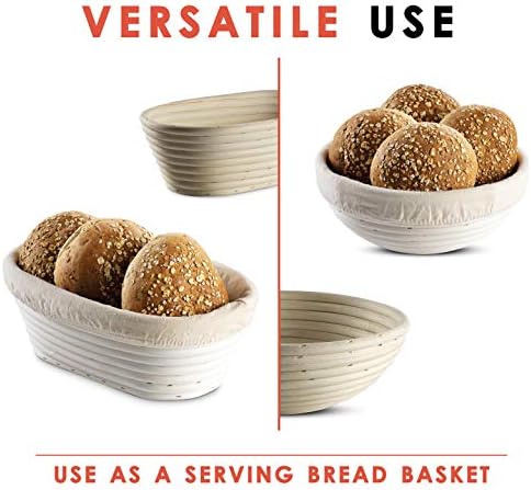 Perfectly Crafted Banneton Bread Proofing Basket Set for Sourdough