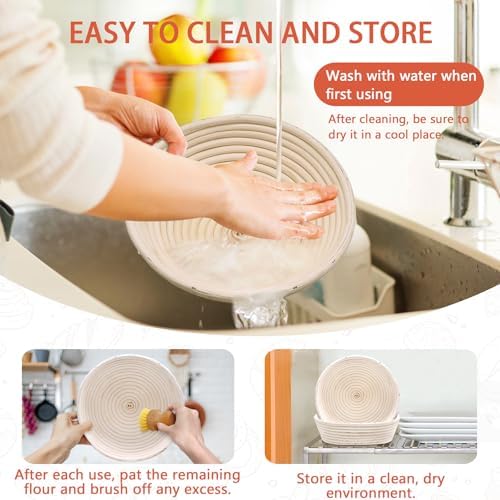 PeacePeo Sourdough Starter Kit with Proofing Baskets