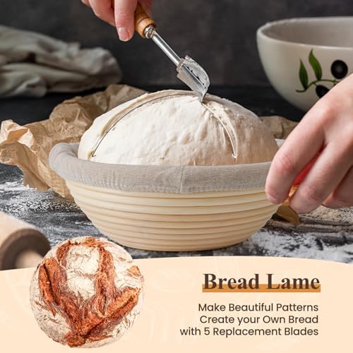 GOKALL Banneton Sourdough Proofing Basket Set 9 Round 10 Oval