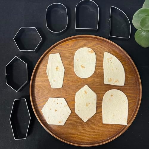 Geometric Plaque Cookie Cutter Set 6 Piece Set Easy to Use Durable