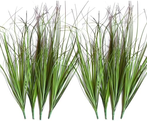 8PCS Fake Outdoor Plants in Wheat Green