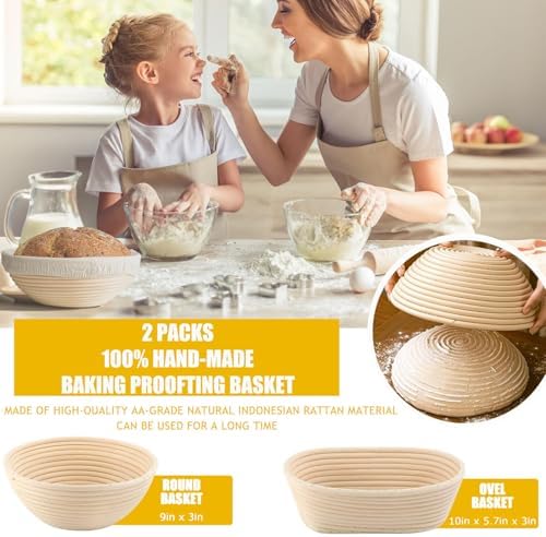 Perfect Sourdough Proofing Basket Set
