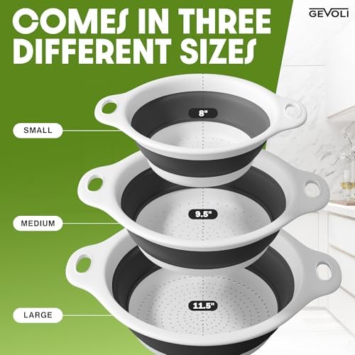 Collapsible Colander Set for Kitchen Use
