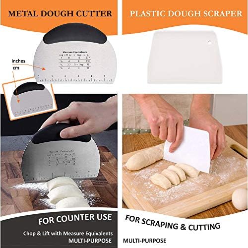 Sourdough Bread Starter Kit with Easy Proofing Baskets Dough Whisk More