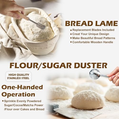 Sourdough Bread Proofing Basket Set for Perfect Loaves