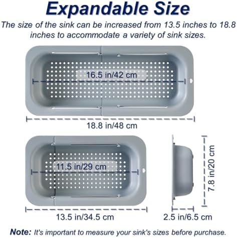 Extendable Sink Colander Strainer Basket