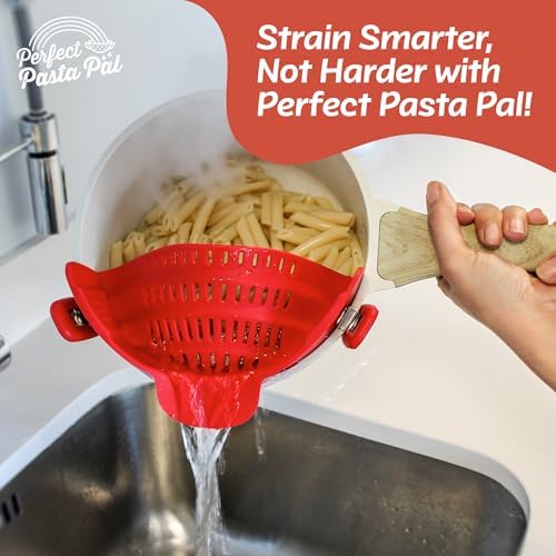 Perfect Pasta Pal Silicone Strainer for Kitchen