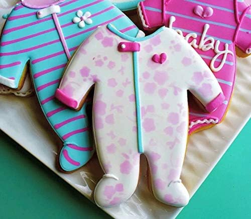 Enjoy custom cookies with Baby Footie Pajamas Cookie Cutter