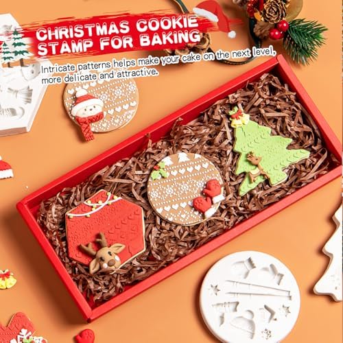 KALAIEN Christmas Cookie Stamp Set 3PCS