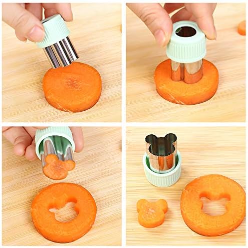 LAXIZAR Mini Vegetable Cutter Shapes Set for Kitchen Fun Safe Durable Design