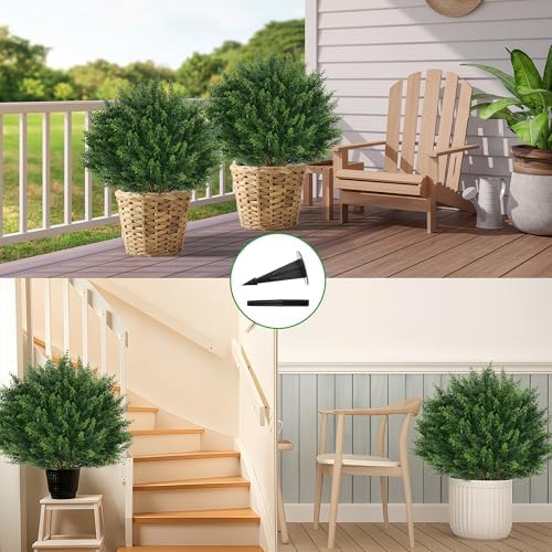 Grooo Artificial Cypress Tree Set of 2
