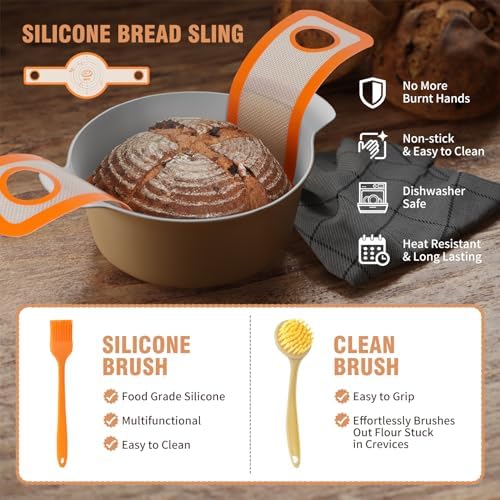 Banneton Sourdough Bread Proofing Basket Set Premium Durable for Artisan Baking