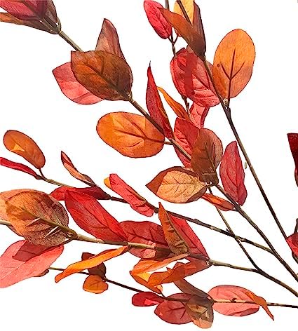 Vibrant Rustic Leaves Bush Set for Fall Decor