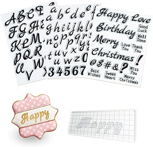 Creative Baking Tools - Alphabet Fondant Stamp Set with 4 PCS in Silicone