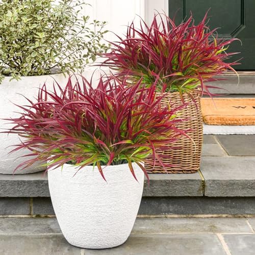 Uieke Fake Greenery Deep Red Outdoor Plants