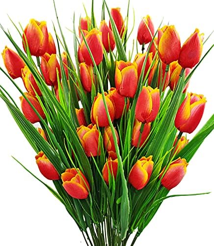 Elegant Outdoor Artificial Tulips