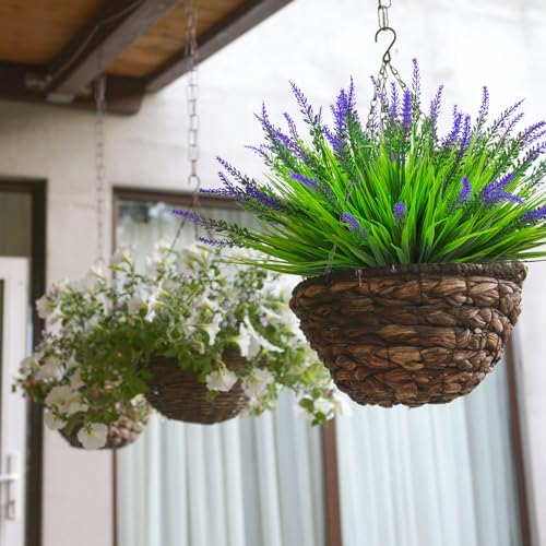 8-Bundle Monkey Grass for Outdoor Decor Purple