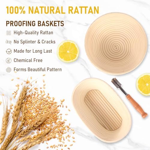 Perfect Sourdough Proofing Basket Set